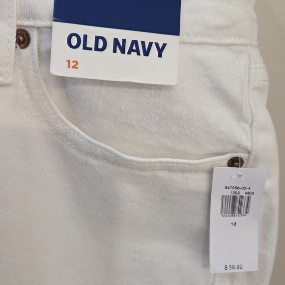 ⭐️Old Navy O.G. White Straight Leg Jeans Size 12 - Picture 4 of 4
